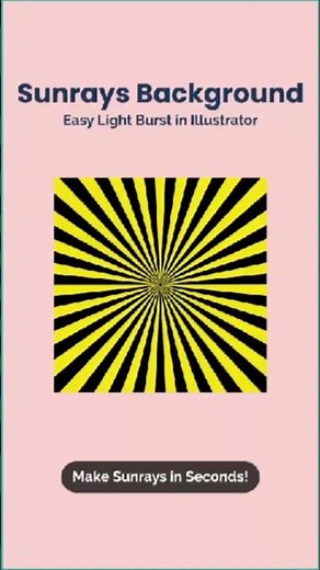 How to Create Sunrays in Adobe Illustrator #illustratortips