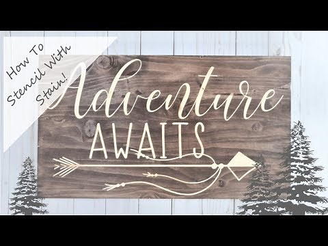 How to Stencil A Farmhouse Sign Using Stain