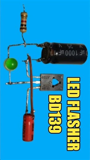 Rangkaian flasher led transistor BD139 #ledflasher