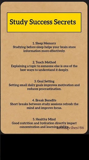 Study Success Secrets⚡😠🔥#MotivationMonday #StayInspired #KeepGoing #YouGotThis #PositiveVibesOnly