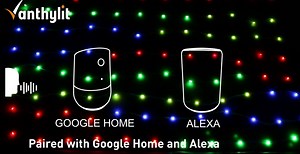 Vanthylit Christmas Tree Lights, Smart 100LED RGB Fairy Lights, Color Changing Led Lights with Timer, APP Controlled Lights Plug in Outdoor Fairy Light for Patio, Garden, Christmas Decorations