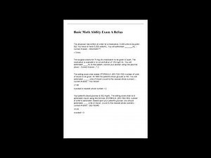 Basic Math Ability Exam A Relias Complete Test with 100% correct Answers 2023