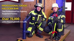 30" Halligan Tool, Halligan Bar with Carry Strap for Fire Rescue, Tactical Breaching & Emergency Entry