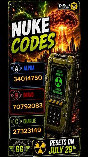 THIS WEEK'S Fallout 76 Nuke Codes Are LIVE! Don't Launch Without These! #fallout76 #fallout