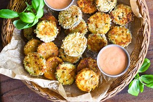Zucchini Parmesan Crisps • baked, not fried!