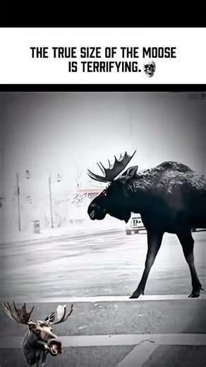 True size of Moose 🫎 #animal #moose #shorts