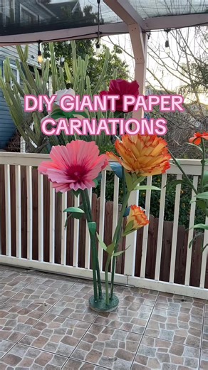 DIY Giant Paper Carnations Tutorial