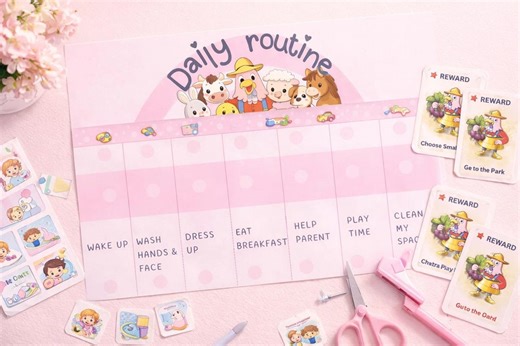 Daily Routine Chart for Kids | Printable Visual Routine | Toddler Daily Routine| Kids Morning Routine |toddler Morning Routine Chart - Etsy