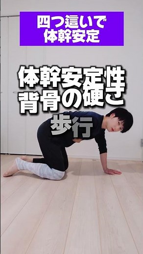 【体幹が不安定な人へ】四つ這いで曲げ伸ばしするだけ｜体幹の安定性を高めて姿勢と動きを改善するリハビリ #脳梗塞 #リハビリ #歩行