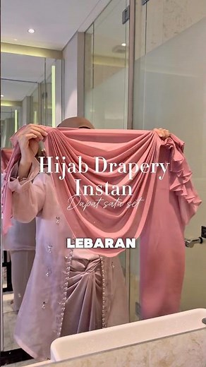Instant hijab drapery set malay hijab #hijabtutorial #drapery #hijabstyle #hijabfashion #lebaran ...