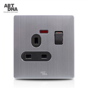 [Hot Item] Artdna Metal Plate Switch British 13A Wall Socket with Neon