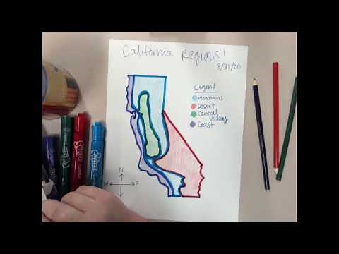 Drawing the CALIFORNIA REGIONS (4th grade)