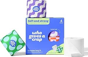 Who Gives A Crap 100% Recycled Double Length Toilet Paper Rolls, 330 CT (4)