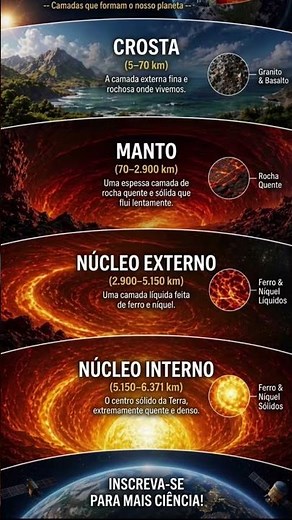 A Estrutura da Terra: O que a ciência diz sobre o interior do planeta #interstellar #astronomia
