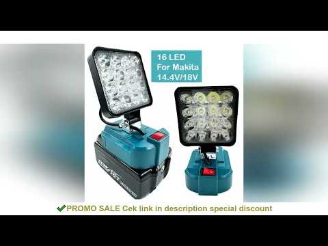 For Makita 14.4V-18V Li-ion Battery Lantern Outdoor Flashlight 3 inch Cordless LED Work Light Campin