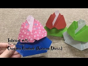 How to Make DIY Origami Hanbok (Korean Dress)? | The Idea King Tutorial #26
