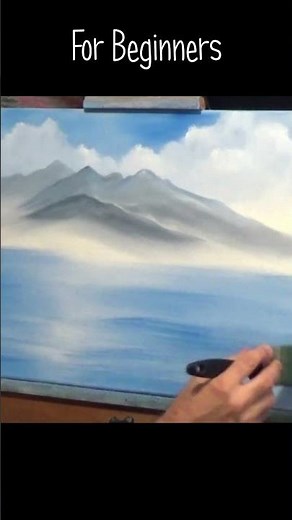 Paint Water Like Bob Ross (Easy Short Tutorial) #shorts