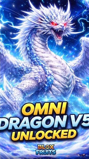 I Unlocked Secret OMNI DRAGON Form In Blox Fruits! 🐉🤍 #shorts