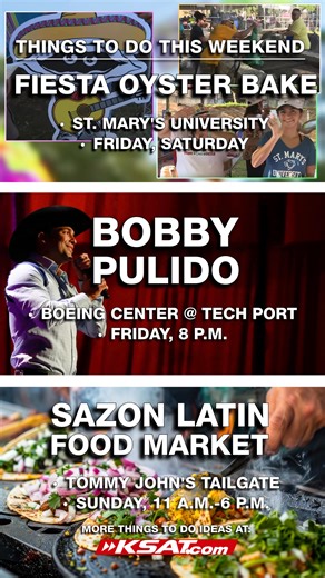 4.8K views · 17 reactions | The final weekend of April has arrived, bringing with it the excitement of Fiesta 2025! THINGS TO DO LIST: https://www.ksat.com/news/local/2025/04/25/things-to-do-in-san-antonio-this-weekend-fiesta-bobby-pulido-sazon-latin-food-market/?utm_source=facebook&utm_medium=social&utm_campaign=snd&utm_content=ksat12 | KSAT 12 & KSAT.com | Facebook