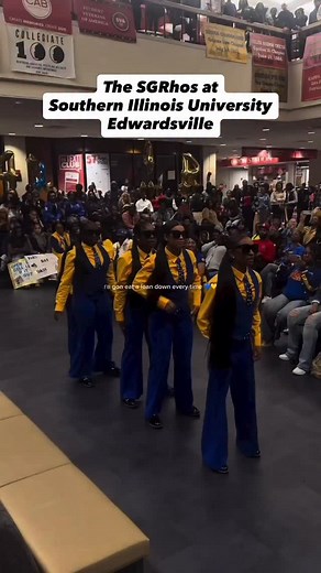 They DID THAT! 💙💛 Show some love to the Gamma Beta Chapter of Sigma Gamma Rho at Southern Illinois University Edwardsville @Gammabetasgrho.1961 📷: @theylove_marie_ | Watch The Yard