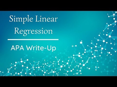 Simple Linear Regression - APA Write-Up