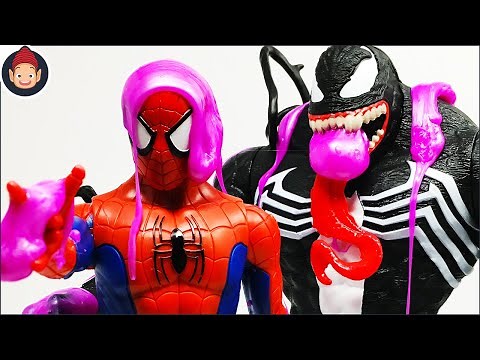 Spider-Man Maximum Venom Venom Ooze and Slime Toy Unboxing