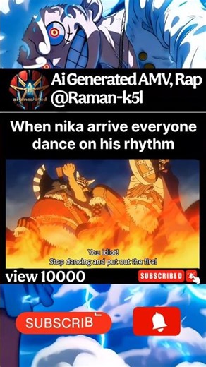when nika arrives everyone dances on his rhythm. #onepiece #luffy #nika
