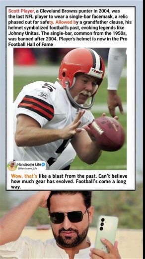Scott Player, a Cleveland Browns punter in 2004, was the last NFL player to wear