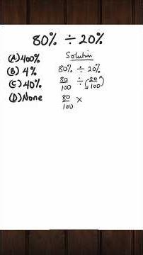 Careful!... very tricky | Percentage math problem #mathematics #shorts #maths