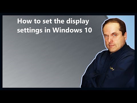 How to set the display settings in Windows 10