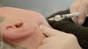 Cosmetic injection procedure on the face