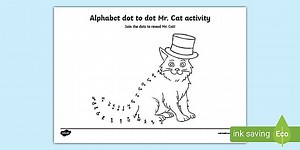 Mr. Cat Connect the A-Z Dots Activity