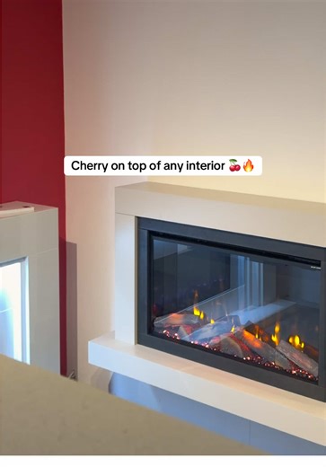 The cherry on top of any interior 🍒🔥 (yes, we went there) New in our showroom… The Cherry Electric Fireplace Suite by Diamond Fireplaces. #electricfire #suite #fireplace #surround #homedecor