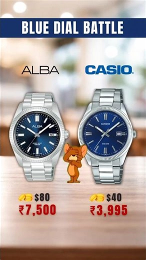 Blue Dial Battle: ALBA vs CASIO 💙 Which Wins? #watch