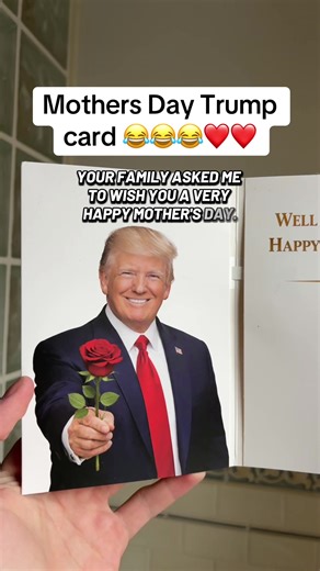 Her reaction will be PRICELESS 😂 #trump #funny #mothersday #card