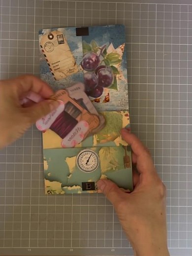 A4デザインペーパーで作る小さなポケットファイル