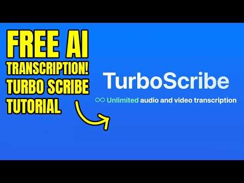 Free AI transcription! Turbo Scribe tutorial! (2026)