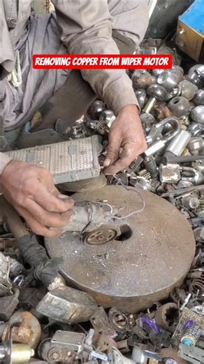 Removing copper from wiper motor