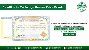⚠️𝐃𝐞𝐚𝐝𝐥𝐢𝐧𝐞 𝐭𝐨 𝐄𝐱𝐜𝐡𝐚𝐧𝐠𝐞 𝐁𝐞𝐚𝐫𝐞𝐫 𝐏𝐫𝐢𝐳𝐞 𝐁𝐨𝐧𝐝𝐬, 𝐉𝐮𝐧𝐞 𝟑𝟎, 𝟐𝟎𝟐𝟑⚠️ Visit any SBP BSC field office or commercial bank branch to exchange/ encash Rs. 40,000/-, 25,000/-, 15,000/- & 7,500/- bearer prize bonds today. See PR: https://www.sbp.org.pk/press/2022/Pr-02-Nov-2022.pdf | State Bank of Pakistan