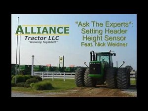 "Ask The Experts": Setting Combine Header Height Sensor - Feat. Nick Weidner