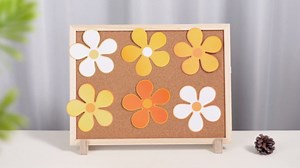 Colarr 60 Pcs Daisy Flower Cutouts Groovy Classroom Decor 60s 70s Hippie Bulletin Board Decor with 100 Pcs Glue Points Boho Floral Cutouts Retro Wall Cutting for School Party Home Decoration