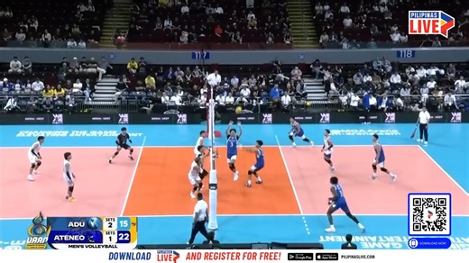 JIMS NEUTRON 🧠 Jims Ducusin leads the Adamson Soaring Falcons with 23 points built from 20 attacks, two blocks, and an ace in a thrilling five-set clash against the Ateneo Blue Eagles in the UAAP Season 88 men’s volleyball tournament! #UAAPSeason88 #LegendsStartHere #StrengthInMotionHopeInAction | One Sports