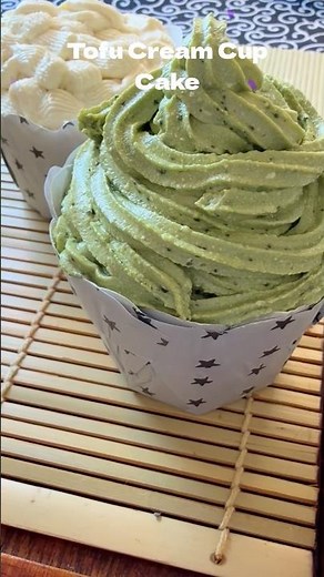 Tofu Cream cup cake vegan gluten & dairy free no sugar healthy protein cup cake 🧁 anti-aging food