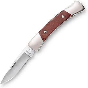 Buck Knives 503 Prince Lockback Folding Pocket Knife, Nickel Silver Bolsters, Rosewood Handles, 2-1/2" 420HC Drop Point Blade, EDC