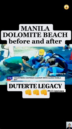 205K views · 8.6K reactions | DOLOMITE BEACH in Manila before and after Duterte Legacy  CCTO #beach #Manila #Duterte #President #Philippines #ccto | Dyline Anieta | Facebook