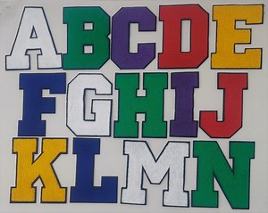5 Inch Chenille Letters W/ Black Background: Pick Your Letter / Color - Etsy