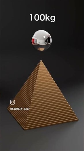 Epic Wood Block Pyramid Destruction 😮 | Blender 3D Physics #minecraftasmr