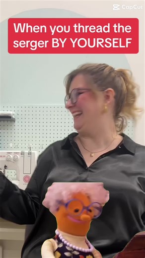 The answer is no, she couldn’t be any cuter! Feeling confident in your abilities is the cutest 😌 Learn how to make the most of your serger by watching the Beginner Serger Tips Playlist on our YouTube channel. #BabyLockSewing #handmadeholiday #babylockserger #babylockvibrant #sergertips #ChrissSergerTips