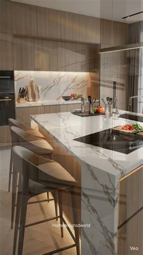 ✨Open Modular Kitchen — Where Style Meets Functionality 🍽️ #shorts #homedesignsdworld