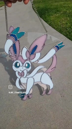 Beautiful Eeveelution Stained Glass Artwork